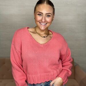 Vida Sweater in Sunset Pink